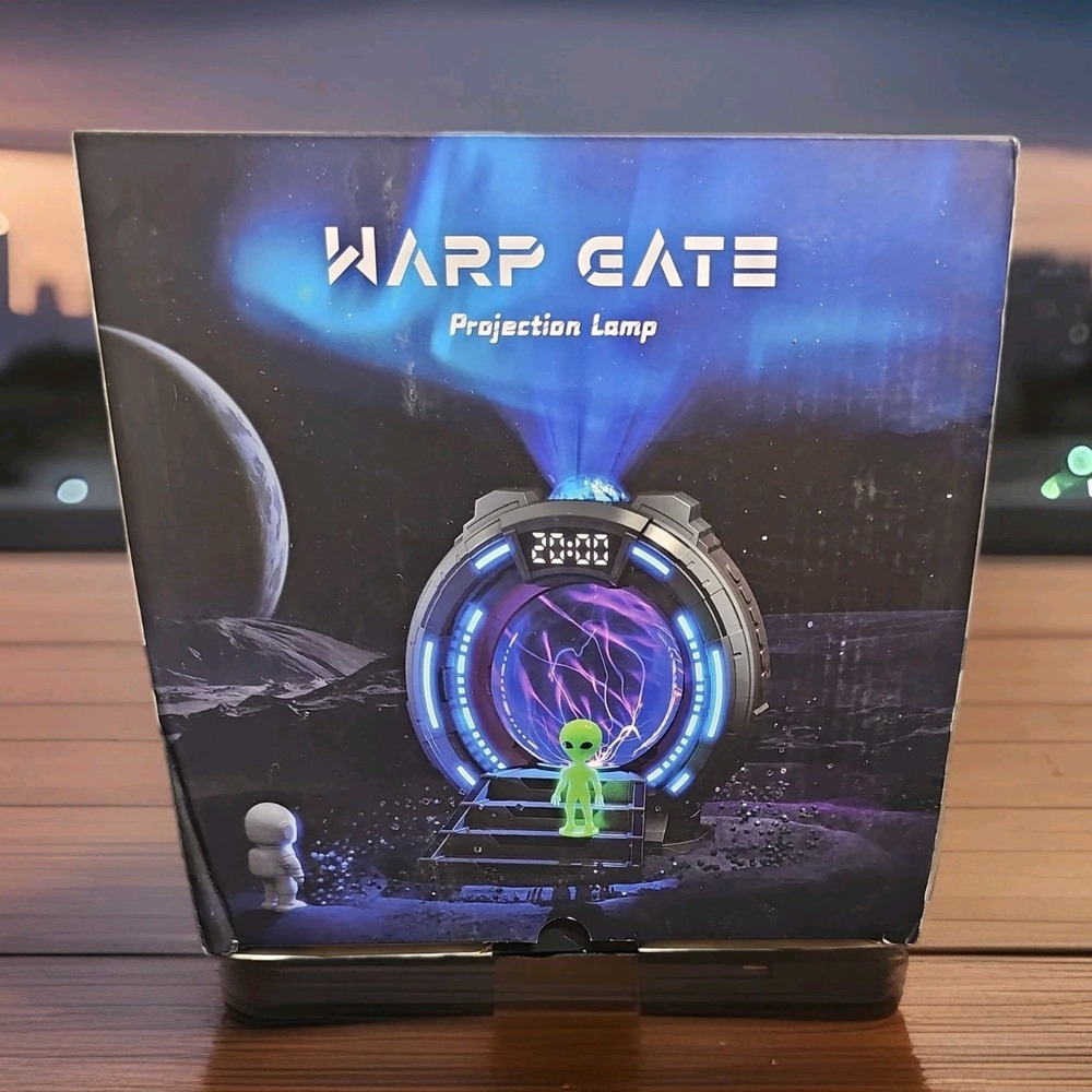 Space Portal Night Light,Alien Veins lamp,Plasma Globe Light LED Aurora Gray